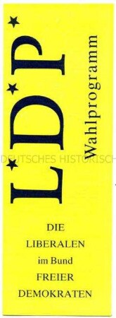 Faltblatt der LDP mit Wahlprogramm