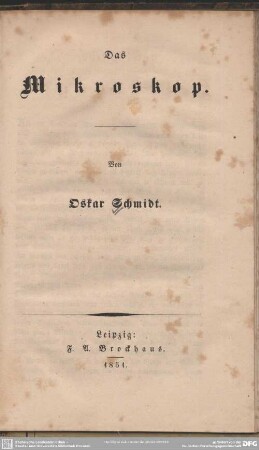 Das Mikroskop