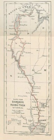 Route from Bangkok to Kiang-Tsen