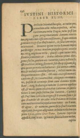Iustini Historici Liber XLIII.