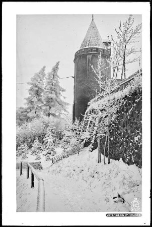 Erzgebirge, Blick auf Altenberg mit Schnee