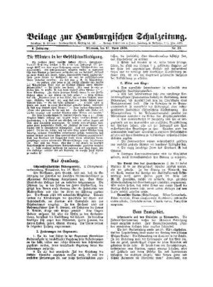 Vom Landgebiet : Beilage zur Hamburgischen Schulzeitung