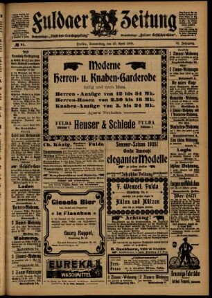 Zweite Ausgabe vom Donnerstag, den 20. April 1905.