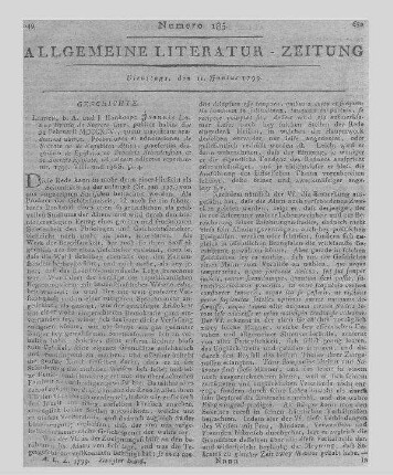 Horstig, [C. G.]: Briefe über die mahlerische Perspective. Leipzig: Dyck 1797