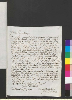 Brief von Kerner, Johann Simon an Goethe, Johann Wolfgang von