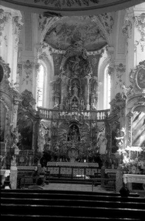 Andechs: Inneres der Kirche, von unten