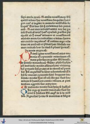 Quare meditatio mortis facit hominem se humiliare