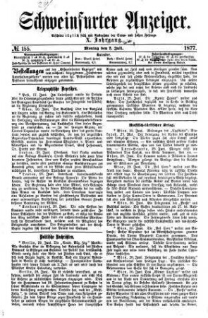Schweinfurter Anzeiger. 1877 = Jg. 10, 7 - 12