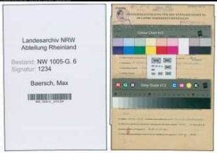 Entnazifizierung Max Baersch , geb. 09.09.1882 ()