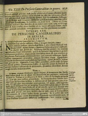 Titulus XXII. De Personis Cameralibus In Genere