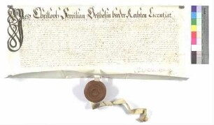 Christoph Servitian Veyhelin, augsburgischer Kanzler, verkauft an das Kapitel zu Ellwangen Wiesen im Rinnach zu Ebnat für 75 Gulden.