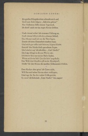 Schlafen Gehen!