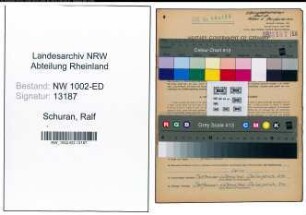Entnazifizierung Ralf Schuran, geb. 31.10.1909 (Lehrer)