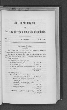 No. 5, 1887. Mai.