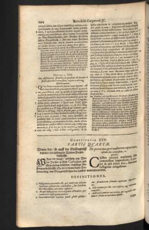 Constitutio XXV. - XXIX.