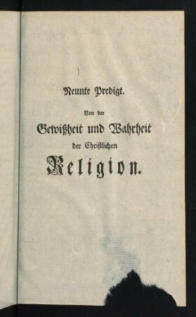 181-214, IX. Predigt. Neunte Predigt über denselben.