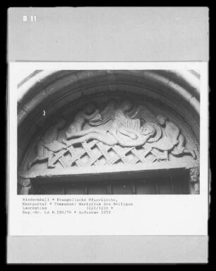 Tympanon: Martyrium des Heiligen Laurentius