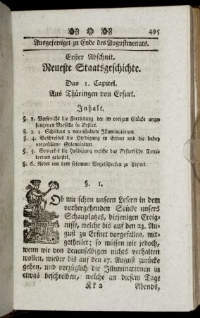 Erster Abschnitt. Neueste Staatsgeschichte.
