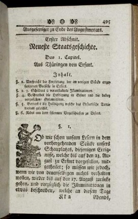 Erster Abschnitt. Neueste Staatsgeschichte.