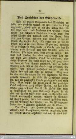 Das Zurichten der Eingeweide
