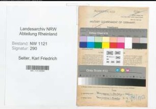 Entnazifizierung Karl Friedrich Selter , geb. 25.05.1904 (Fabrikant)