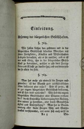 Einleitung. Ursprung der bürgerlichen Gesellschaften.