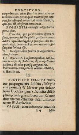 III. Fortitudo Bellica ...