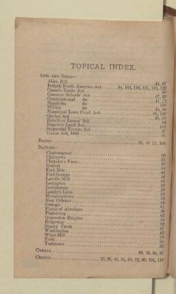TOPICAL INDEX