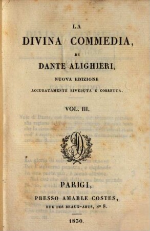 La divina commedia, 3. Del Paradiso