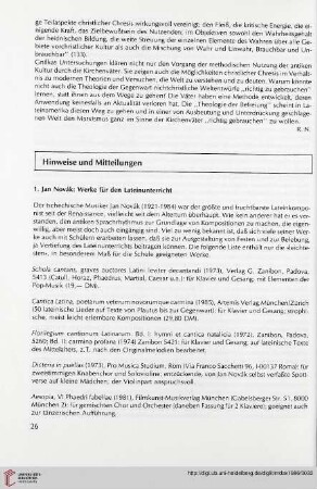 Hinweise und Mitteilungen