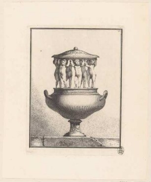 Vase, dekoriert mit Putten, aus der Folge "Suite de Vases", Bl. 12