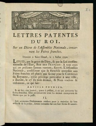 1-4, Lettres Patentes Du Roi...