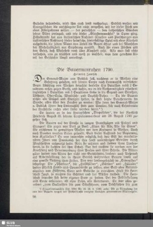 Die Bauernunruhen 1790
