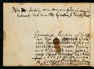 [Wildbad] ; 26.02.1657 / Georgius Christophorus Burger