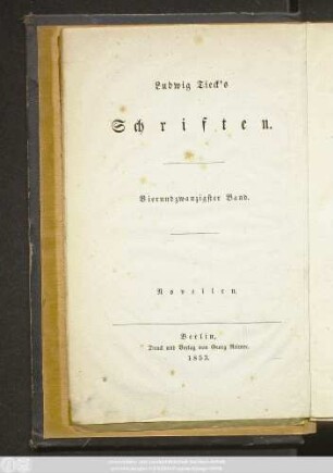 Bd. 24: [Das alte Buch und die Reise ins Blaue hinein. Der Alte vom Berge. Eigensinn und Laune. Die Gesellschaft auf dem Lande]