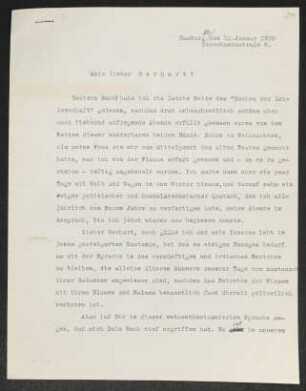 Brief von Fritz Brehmer und Leni Brehmer an Gerhart Hauptmann