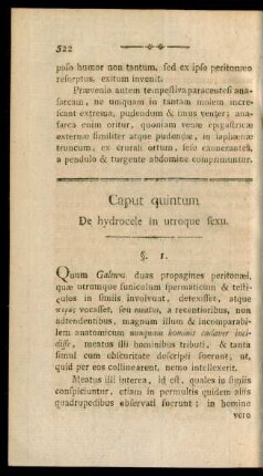 Caput quintum De hydrocele in utroque sexu