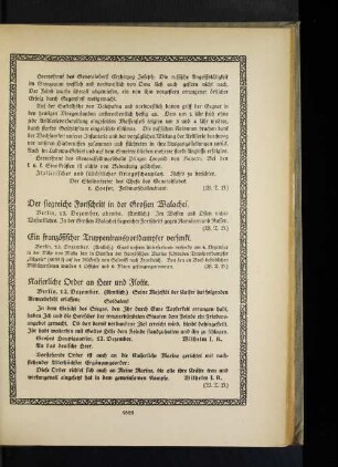 Der siegreiche Fortschritt in der Großen Walachei.