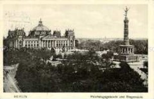 Berlin, Reichstagsgebäude und Siegessäule