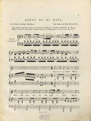 Queen of my soul : Rizzio's las song to Mary Queen of scots