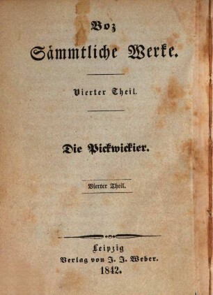 Boz sämmtliche Werke, 4