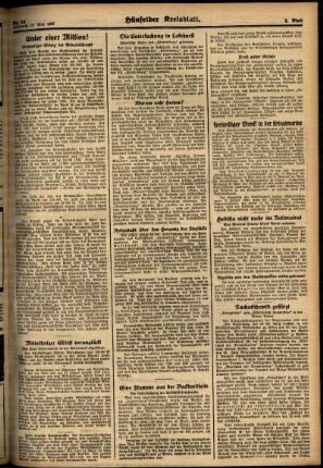 Zweite Ausgabe vom Mittwoch, den 12. Mai 1937.