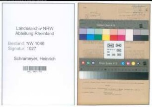 Entnazifizierung Heinrich Schrameyer , geb. 24.07.1891 (Haendler)