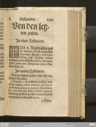 Von den letzten zeiten.