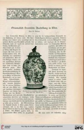Orientalisch-keramische Ausstellung in Wien