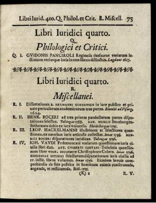 Libri Iuridici quarto Q. - Libri Iuridici duodecimo.