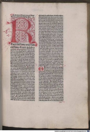 Moralia sive expositio in Iob : mit Vorrede an Papst Sixtus IV. von Dominicus de Dominicis, Bischof von Brescia