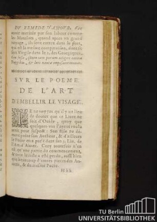 Svr Le Poeme De L'Art D'Embellir Le Visage.