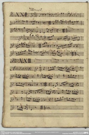 22. Anonymus, Menuette, C-Dur