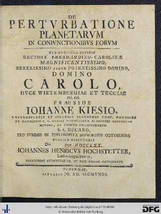 De Perturbatione Planetarum In Coniunctionibus Eorum